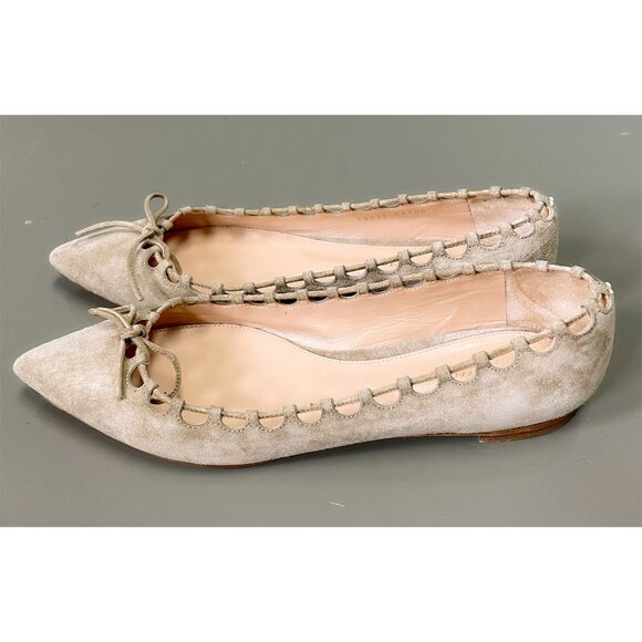 Gianvito Rossi tan suede flats, size 10 - Picture 2 of 5